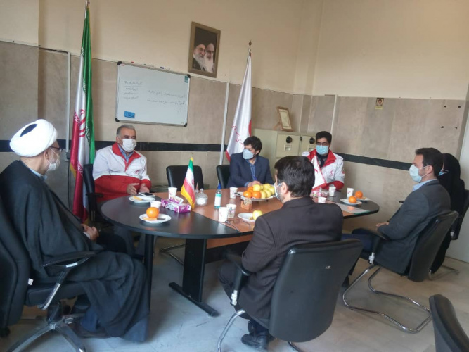 نشست مشترک ریاست واحد استان همدان با مدیر عامل جمعیت هلال احمر استان  برگزار شد