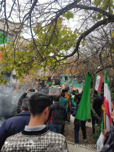 آئین میزبانی و تکریم پیکر مطهر شهید در مرکز آموزش علمی کاربردی خانه کارگر همدان